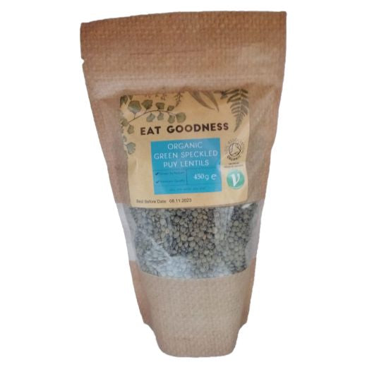 Eat Goodness Organic Green Speckled Puy Lentils - 450GR 
