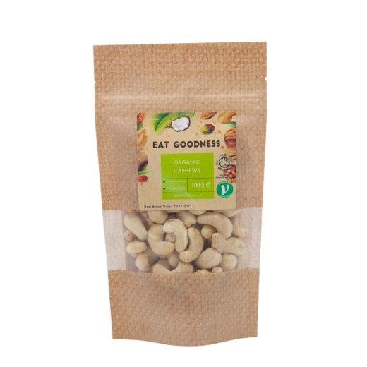 Eat Goodness Organic Cashew Nuts - 100GR