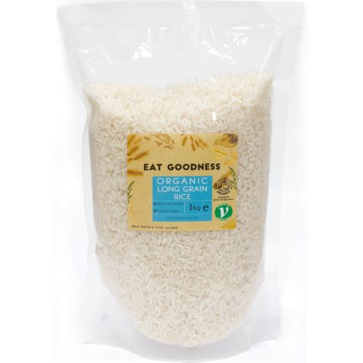 Eat Goodness Organic Long Grain Rice - 1KG 