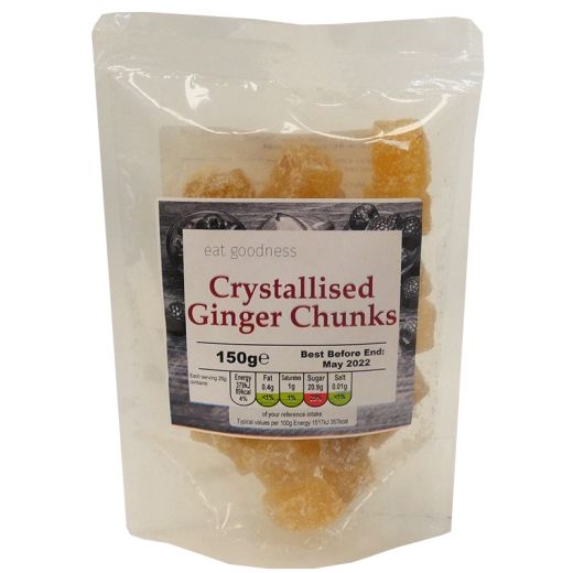 Eat Goodness Crystalised Ginger Chunks  - 150Gr