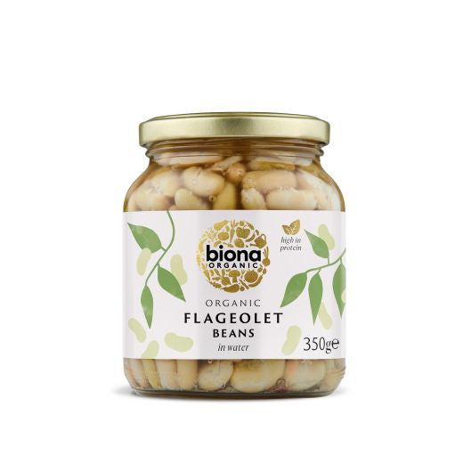 Biona Organic Flageolet Beans In Glass Jar - 340Gr