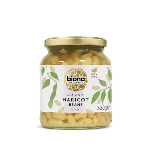 Biona Organic Haricot Beans In A Glass Jar - 350Gr