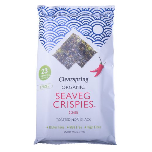 Clearspring Organic Seaveg Crispies Chilli - 4Gr