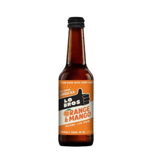 Lo Bros Organic Kombucha - Orange & Mango - 330Ml