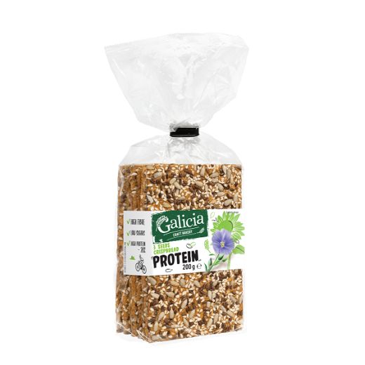 Galicia Crispbread With 3 Seeds Protein  - 200Gr