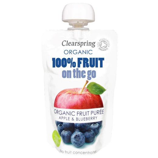 Clearspring Organic 100% Fruit On The Go Apple&Blueberry - 120Gr 