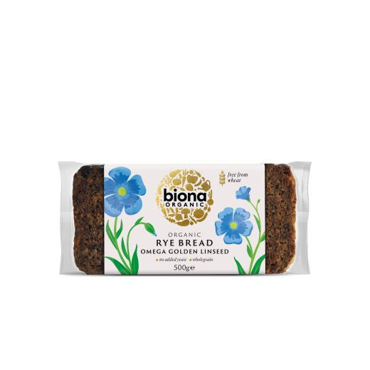 Biona Omega Rye Bread With Linseed Gold - 500Gr