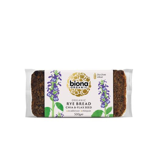 Biona Rye Chia & Flax Bread Organic - 500Gr