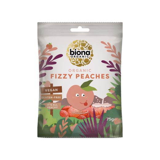 Biona Fizzy Peaches Organic- 75Gr