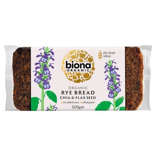 Biona Organic Rye Bread Chia Flax - 500Gr
