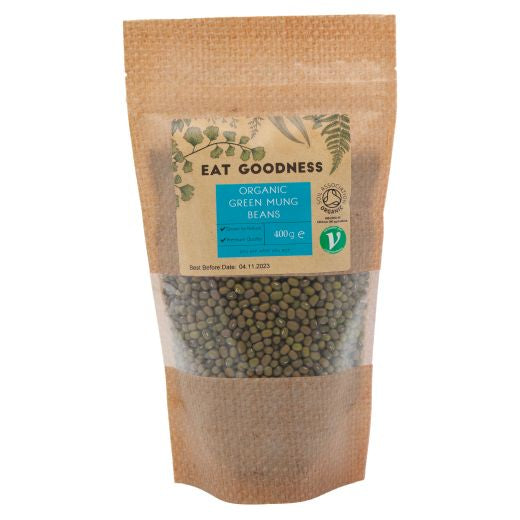 Eat Goodness Organic Green Mung Beans - 400GR