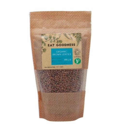 Eat Goodness Organic Brown Lentil - 400GR