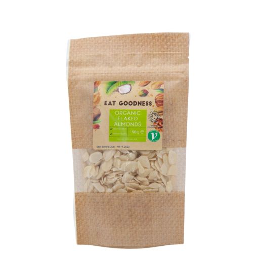 Eat Goodness Organic Almond Flakes - 90GR