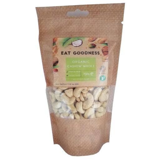 Eat Goodness Organic Cashews - 250GR