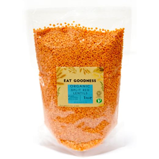 Eat Goodness Organic Red Lentil Split - 1KG