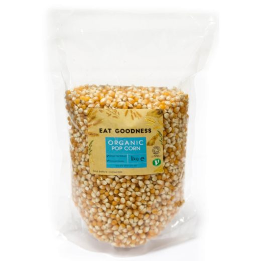 Eat Goodness Organic Popping Corn - 1KG