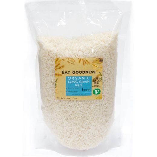 Eat Goodness Organic Long Grain Rice - 1KG