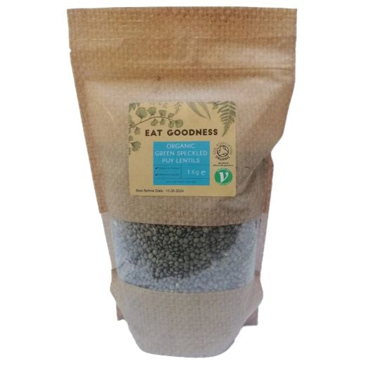 Eat Goodness Organic Green Speckled Puy Lentils - 1KG