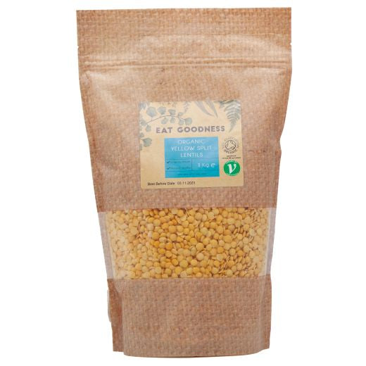 Eat Goodness Organic Yellow Lentil Split - 1KG