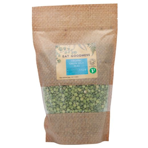 Eat Goodness Organic Green Peas Split - 1KG