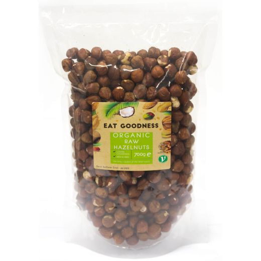 Eat Goodness Organic Raw Hazelnuts - 700GR