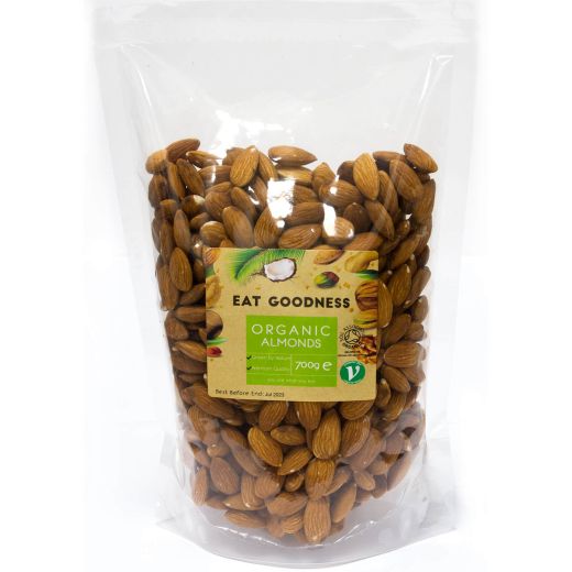 Eat Goodness Organic Natural Almonds - 700GR