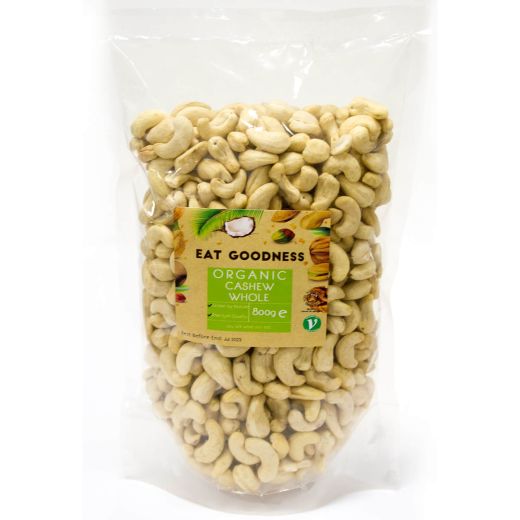 Eat Goodness Organic Cashews - 800GR