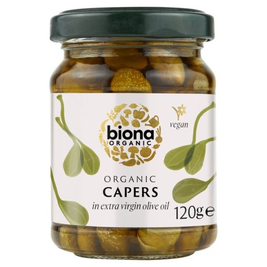 Biona Organic Capers In Extra Virgin Olive Oil Organic 120ml