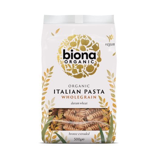 Biona Organic Bronze-Extruded Wholewheat Fusilli (500G)