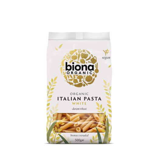 Biona Organic Bronze-Extruded White Penne Pasta (500G)