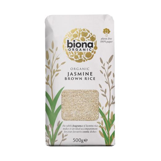 Biona Organic Jasmine Rice Wholegrain (500G)