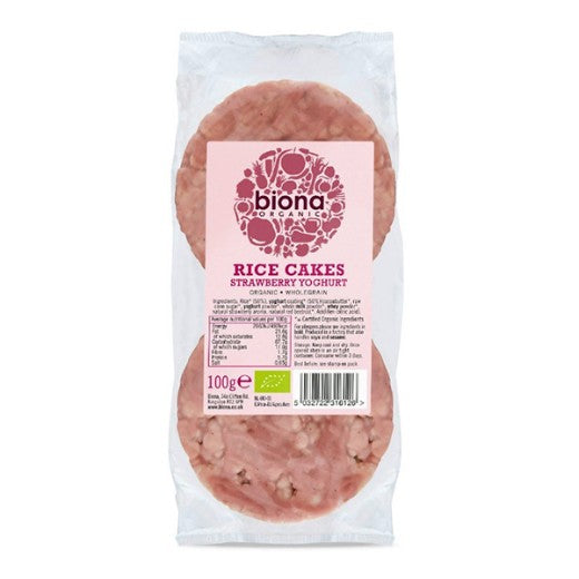 Biona Organic Strawberry Yoghurt Rice Cakes (100G)