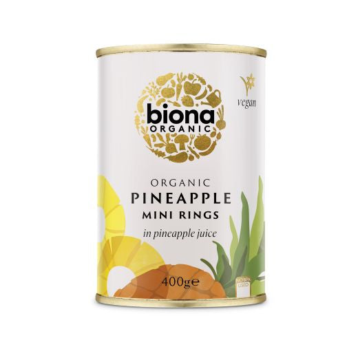 Biona Organic Pineapple Mini Rings In Natural Juices (400G)