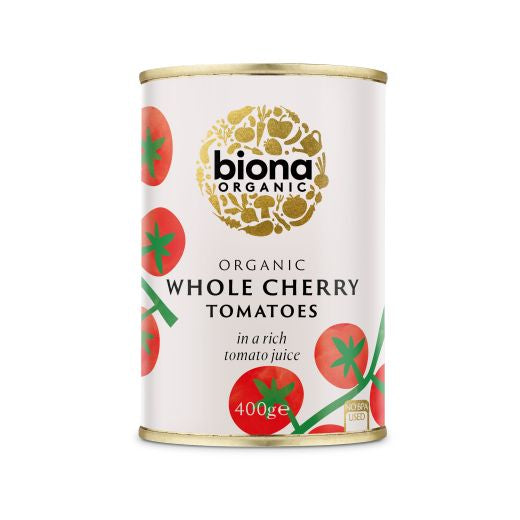 Biona Organic Whole Cherry Tomatoes In Tomato Juice (400G)