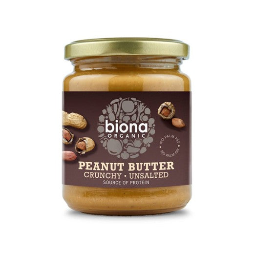 Biona Organic Peanut Butter Crunchy No Salt (250G)