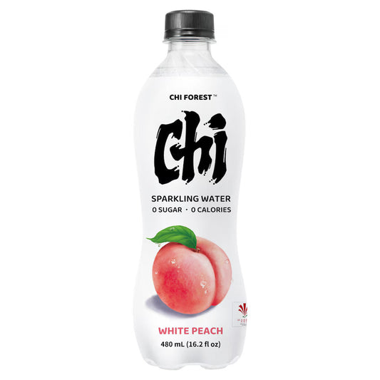 Chi Forest White Peach Sparkling Water 480ML Bottle