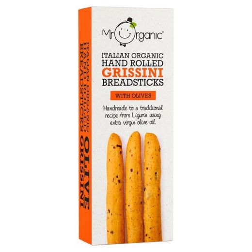 Mr Organic Grissini Breadsticks Olives - 130Gr