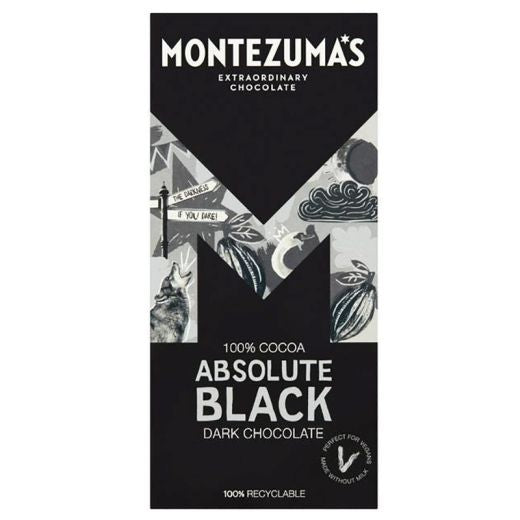 Montezumas Absolute Black 100% Cocoa (100G)