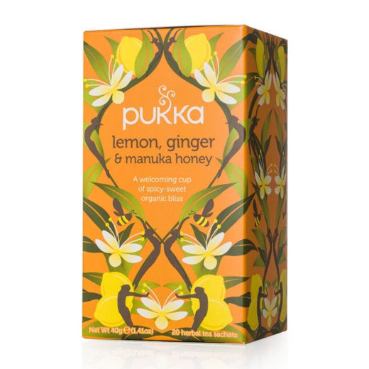 Pukka Organic Lemon & Ginger Manuka Tea (38G)