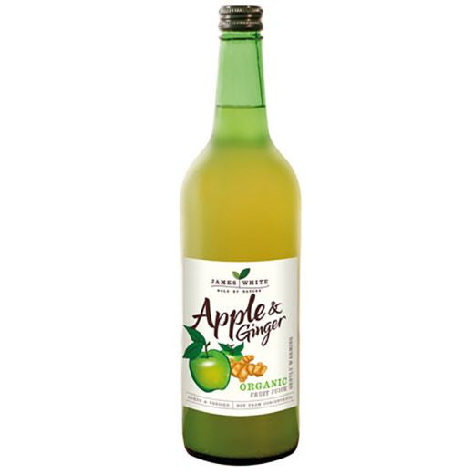 James White Organic Apple & Crushed Ginger Juice (750ml)