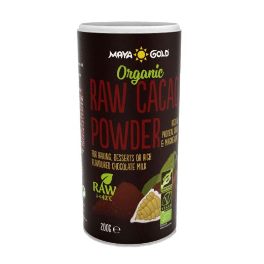 Maya Gold Organic Raw Cacoa Powder %12 (200G)