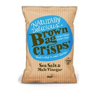 Brown Bag Crisps Sea Salt And Malt Vinegar