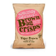 Brown Bag Crisps Tiger Prawn Chilli And Lime