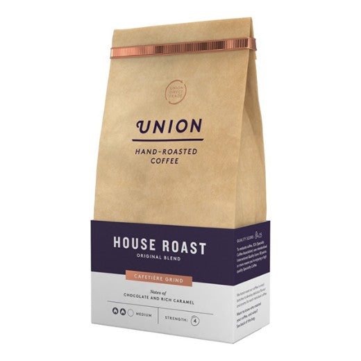 Union Hand Roasted Organic Coffee House Blend Cafetiere Grind (200G)