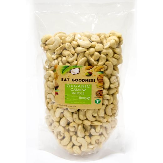 Eat Goodness Organic Cashews - 800GR 