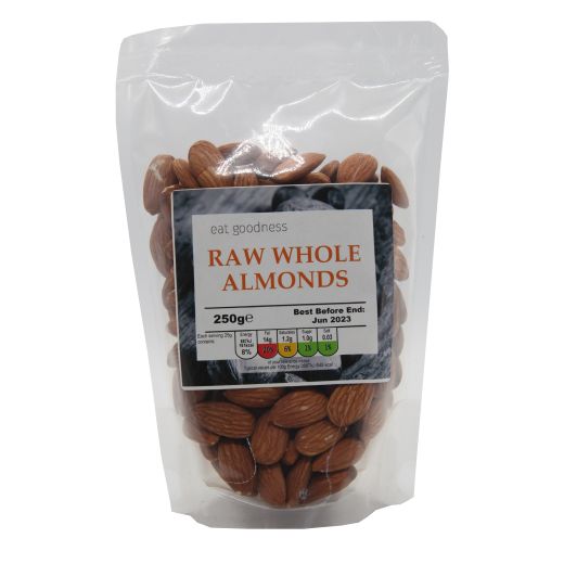 Eat Goodness Almonds Whole Raw - 250GR 