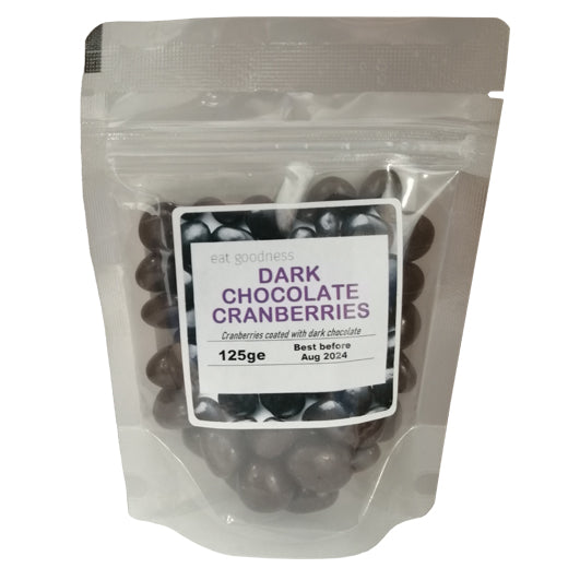 Eat Goodness Dark Chocolate Cranberries - 125GR 