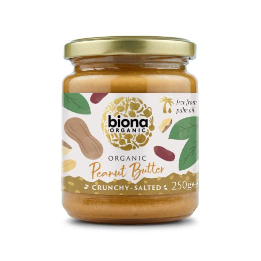 Biona Organic Crunchy Peanut Butter With Salt - 250Gr
