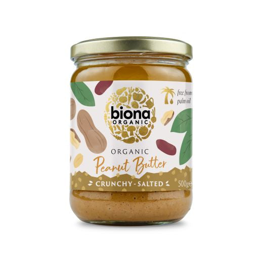 Biona Organic Crunchy Peanut Butter - 500Gr