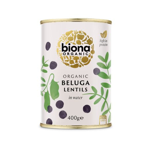 Biona Black Beluga Lentils - 400Gr